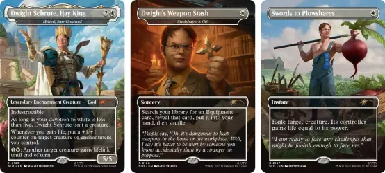 Карты Magic: The Gathering с Дуайтом из Офиса: часть фанатов считает их перебором, а другие находят в этом настолько плохо, что уже смешно